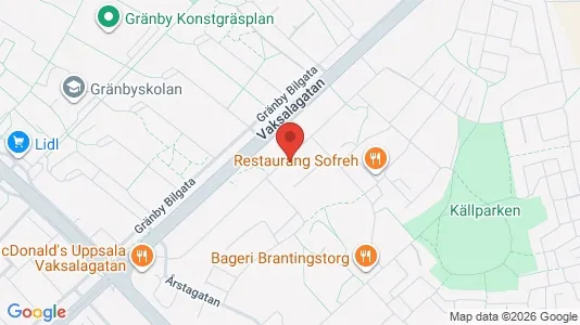 Lägenheter att hyra i Uppsala - kort over placeringen