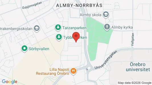 Lägenheter att hyra i Örebro - kort over placeringen