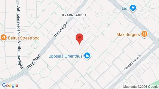 Lägenheter att hyra i Uppsala - kort over placeringen