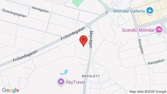 Lägenheter att hyra i Mölndal - kort over placeringen