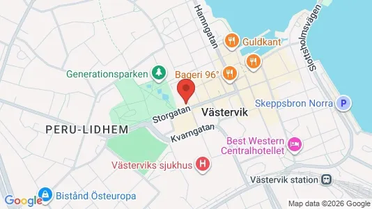 Lägenheter att hyra i Västervik - kort over placeringen