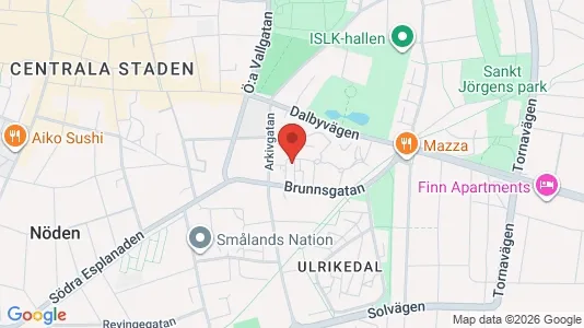 Lägenheter att hyra i Lund - kort over placeringen