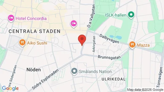 Lägenheter att hyra i Lund - kort over placeringen