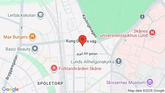 Lägenheter att hyra i Lund - kort over placeringen