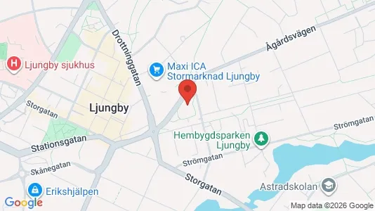 Lägenheter att hyra i Ljungby - kort over placeringen