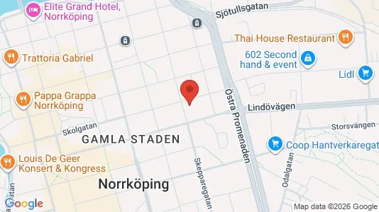 Lägenheter att hyra i Norrköping - kort over placeringen