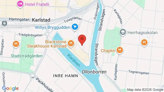 Lägenheter att hyra i Karlstad - kort over placeringen