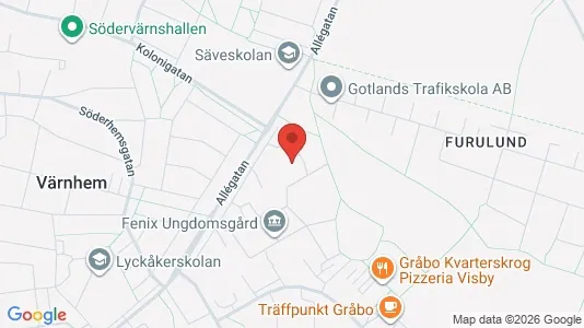 Lägenheter att hyra i Gotland - kort over placeringen