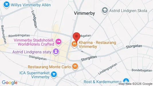 Lägenheter att hyra i Vimmerby - kort over placeringen