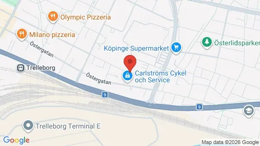 Lägenheter att hyra i Trelleborg - kort over placeringen