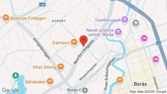 Lägenheter att hyra i Borås - kort over placeringen