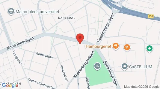 Lägenheter att hyra i Västerås - kort over placeringen