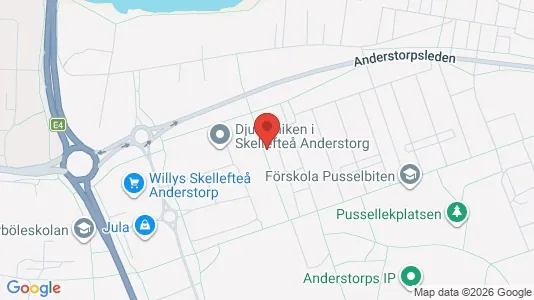 Lägenheter att hyra i Skellefteå - kort over placeringen