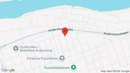 Lägenheter att hyra i Skellefteå - kort over placeringen