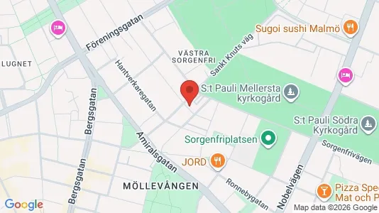 Lägenheter att hyra i Malmö Centrum - kort over placeringen