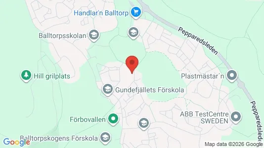 Lägenheter att hyra i Mölndal - kort over placeringen