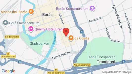 Lägenheter att hyra i Borås - kort over placeringen