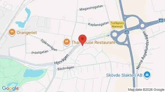 Lägenheter att hyra i Skövde - kort over placeringen
