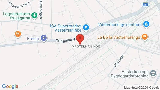 Lägenheter att hyra i Haninge - kort over placeringen
