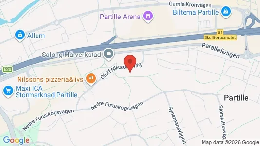 Lägenheter att hyra i Partille - kort over placeringen