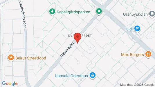 Lägenheter att hyra i Uppsala - kort over placeringen