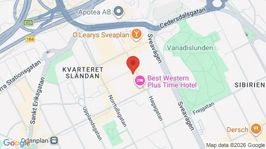 Lägenheter att hyra i Vasastan - kort over placeringen