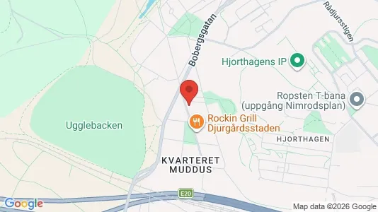 Lägenheter att hyra i Gärdet/Djurgården - kort over placeringen