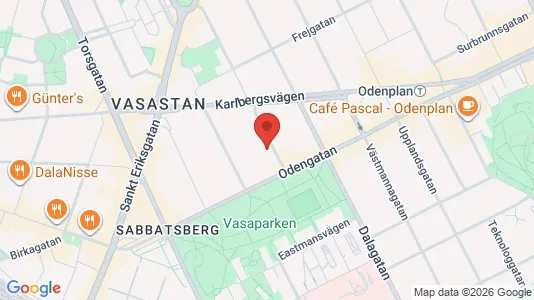 Lägenheter att hyra i Vasastan - kort over placeringen