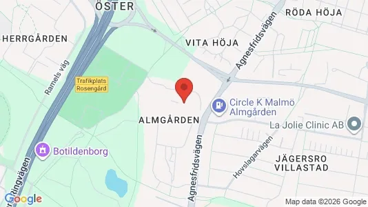 Lägenheter att hyra i Husie - kort over placeringen