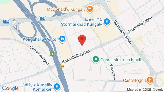 Lägenheter att hyra i Kungälv - kort over placeringen