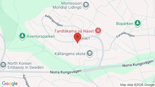 Lägenheter att hyra i Lidingö - kort over placeringen