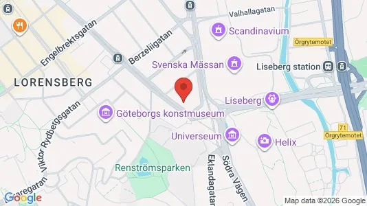 Lägenheter att hyra i Johanneberg - kort over placeringen