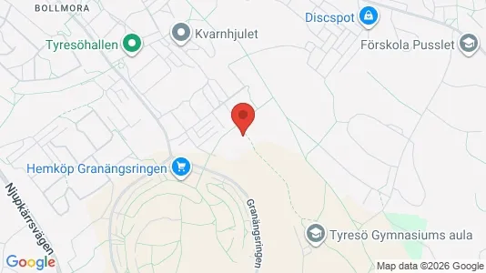 Lägenheter att hyra i Tyresö - kort over placeringen