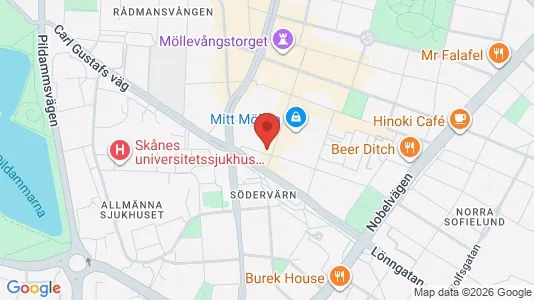 Lägenheter att hyra i Malmö Centrum - kort over placeringen