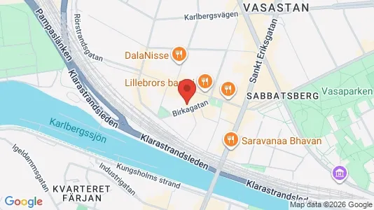 Lägenheter att hyra i Vasastan - kort over placeringen