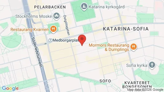 Lägenheter att hyra i Södermalm - kort over placeringen