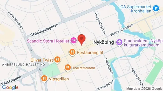 Lägenheter att hyra i Nyköping - kort over placeringen