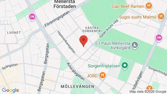 Lägenheter att hyra i Malmö Centrum - kort over placeringen