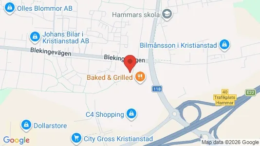 Lägenheter att hyra i Kristianstad - kort over placeringen