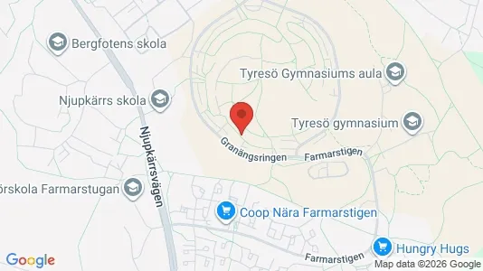 Lägenheter att hyra i Tyresö - kort over placeringen