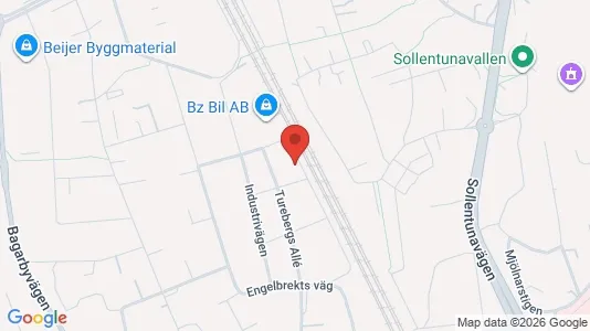 Lägenheter att hyra i Sollentuna - kort over placeringen