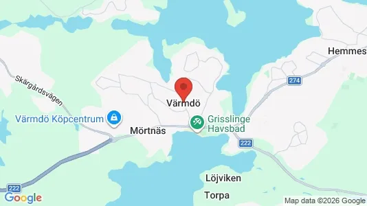 Lägenheter att hyra i Värmdö - kort over placeringen