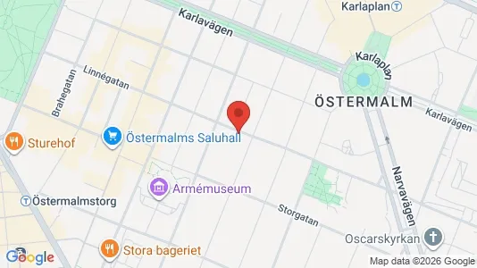 Lägenheter att hyra i Östermalm - kort over placeringen