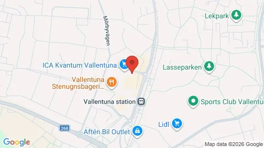Lägenheter att hyra i Vallentuna - kort over placeringen