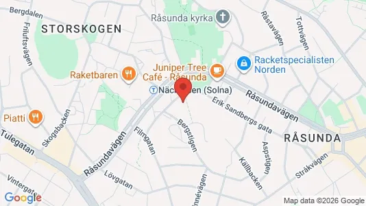 Lägenheter att hyra i Solna - kort over placeringen