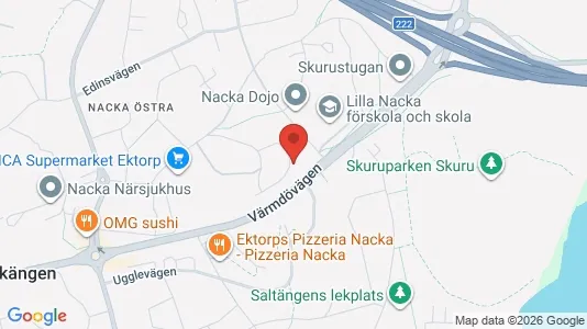 Lägenheter att hyra i Nacka - kort over placeringen