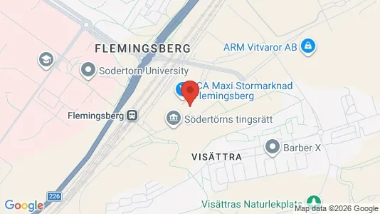 Lägenheter att hyra i Huddinge - kort over placeringen