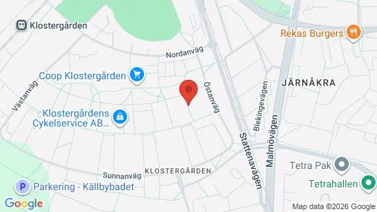 Lägenheter att hyra i Lund - kort over placeringen