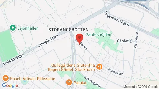 Lägenheter att hyra i Gärdet/Djurgården - kort over placeringen