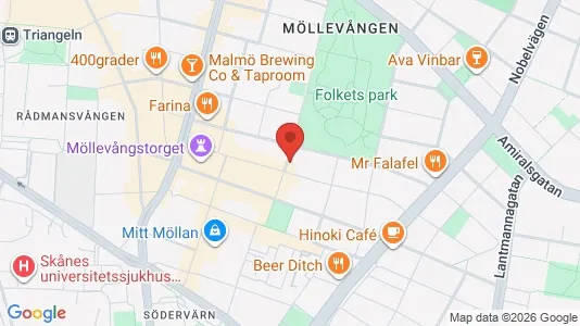 Lägenheter att hyra i Malmö Centrum - kort over placeringen